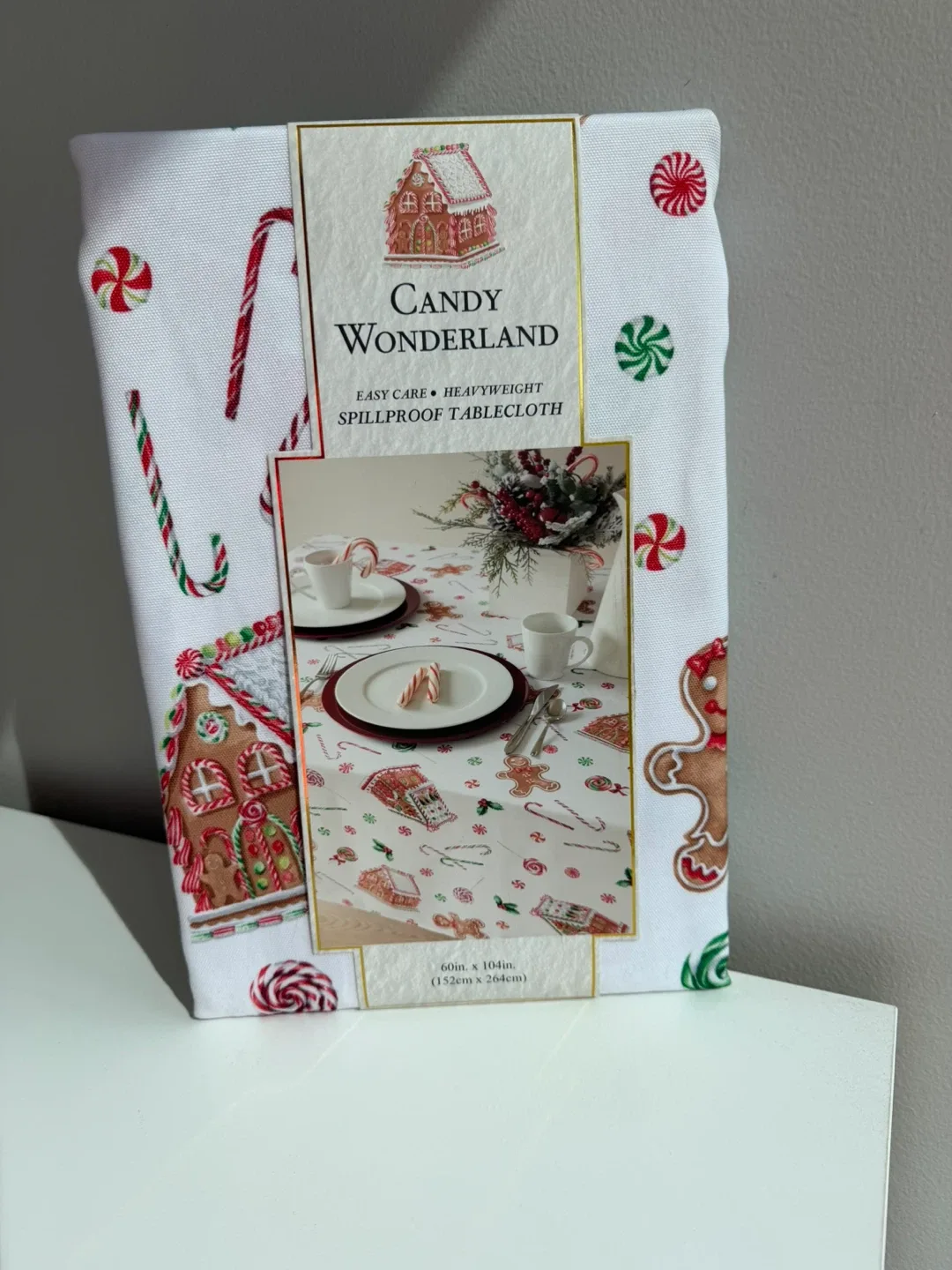 Candy Wonderland Spillproof Tablecloth 60in x 104in