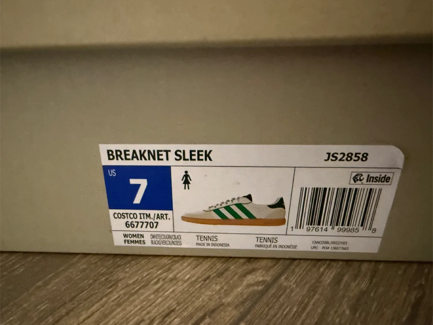 NEW Adidas Breaknet Sleek Tennis Shoes - US 7 image indicator(3)