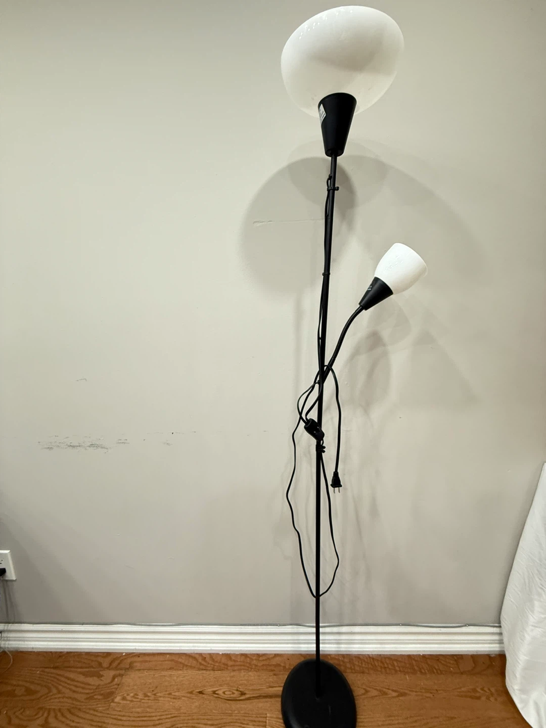 IKEA NOT Floor Uplight/Reading Lamp - Black