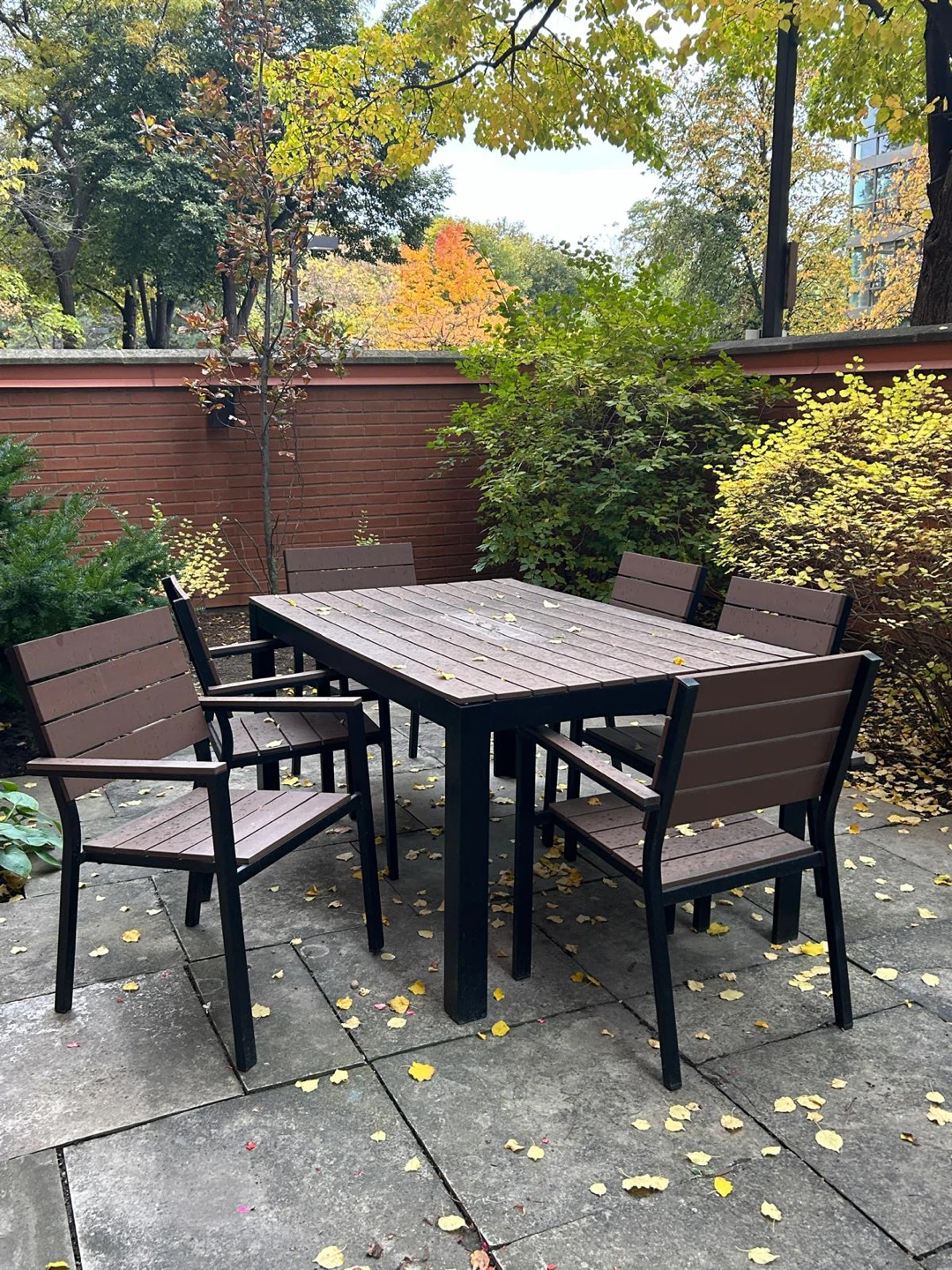Outdoor Dining Table with 6 Chairs