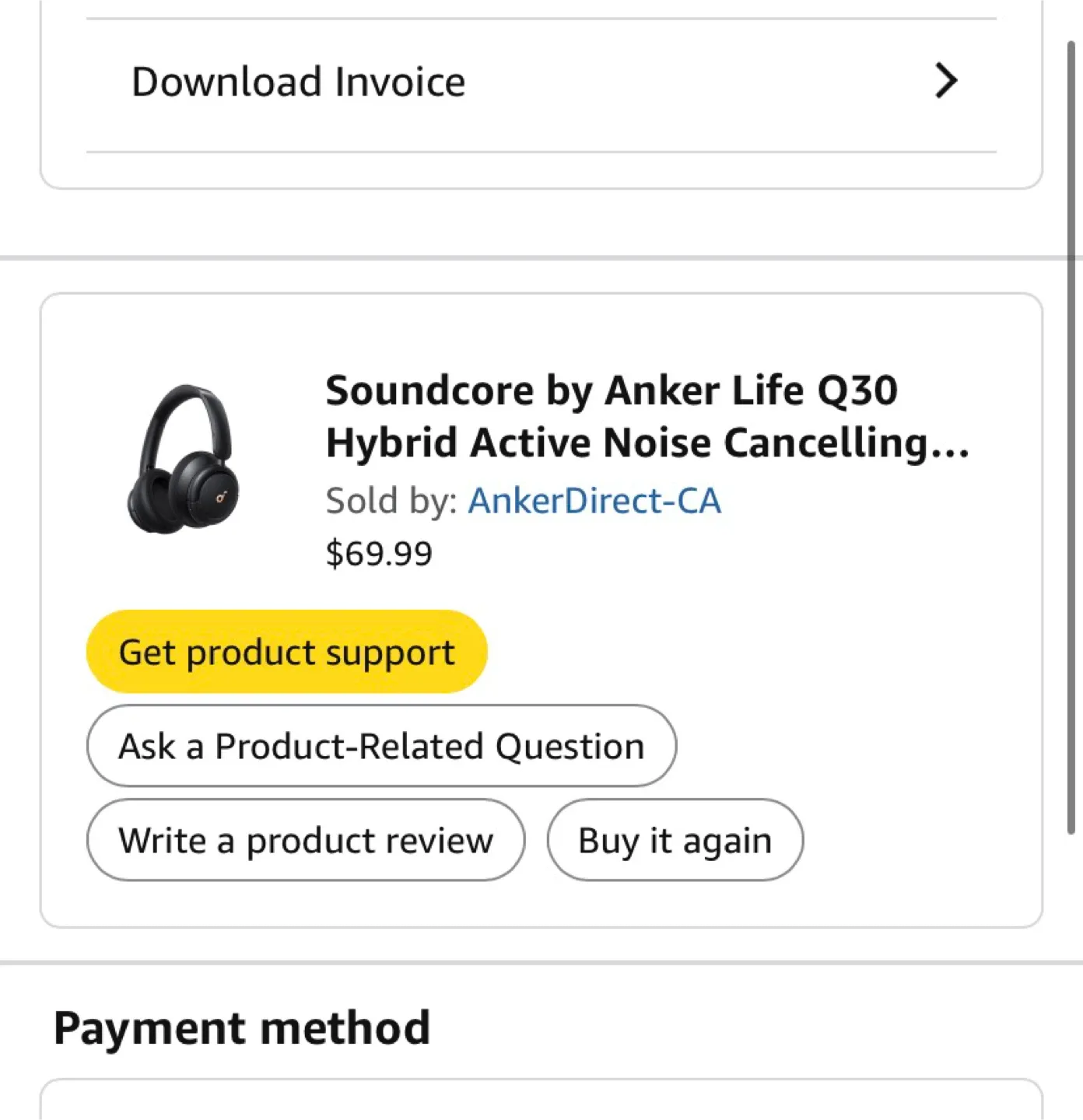 Soundcore Life Q30 Black Headphones - Like New! image indicator(3)