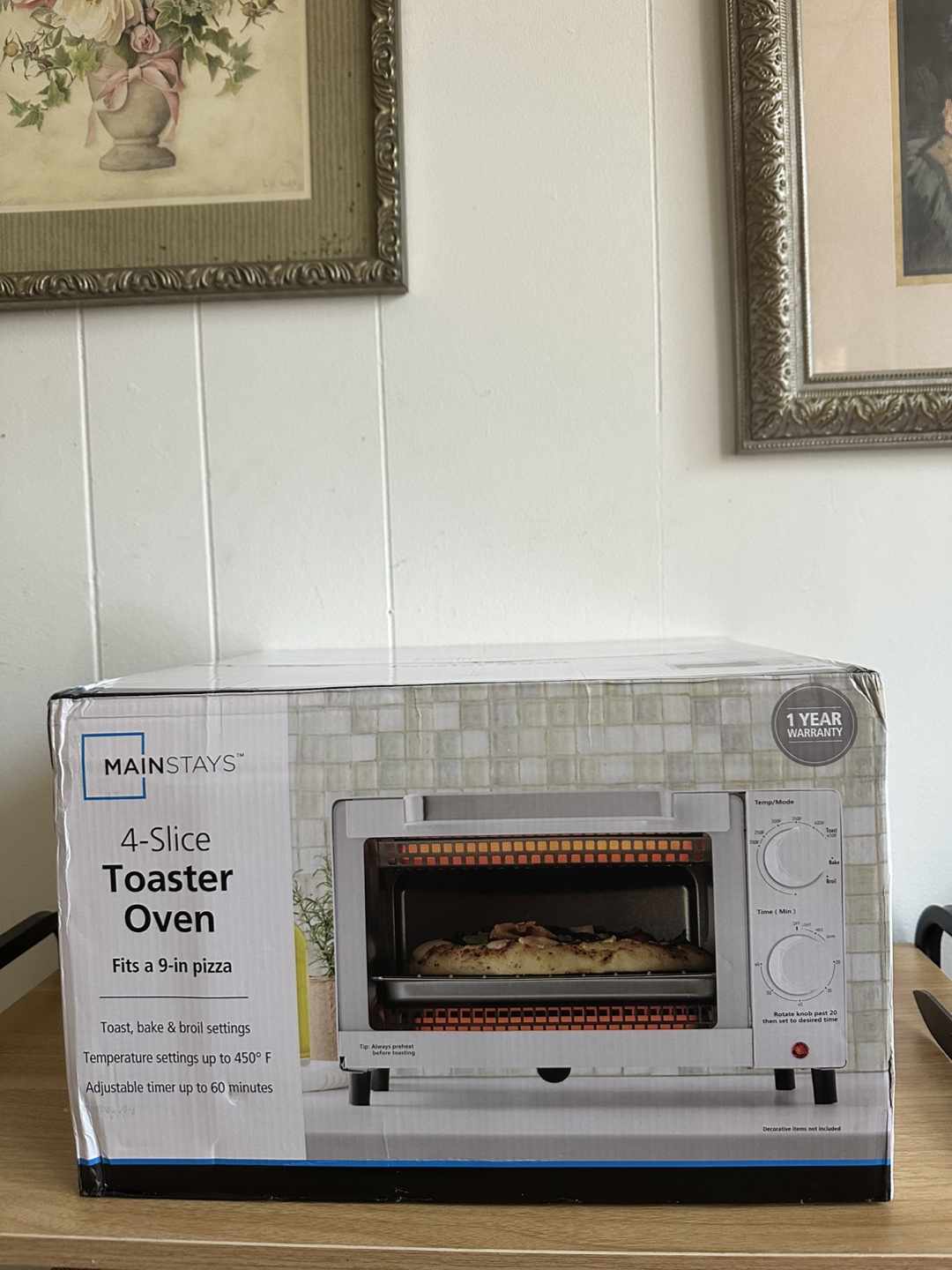 Mainstays 4-Slice Toaster Oven - New in Box