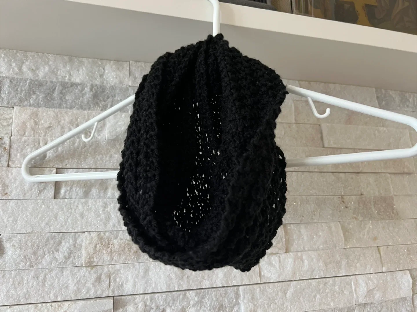 Black Knit Infinity Scarf (for Youth) image indicator(5)