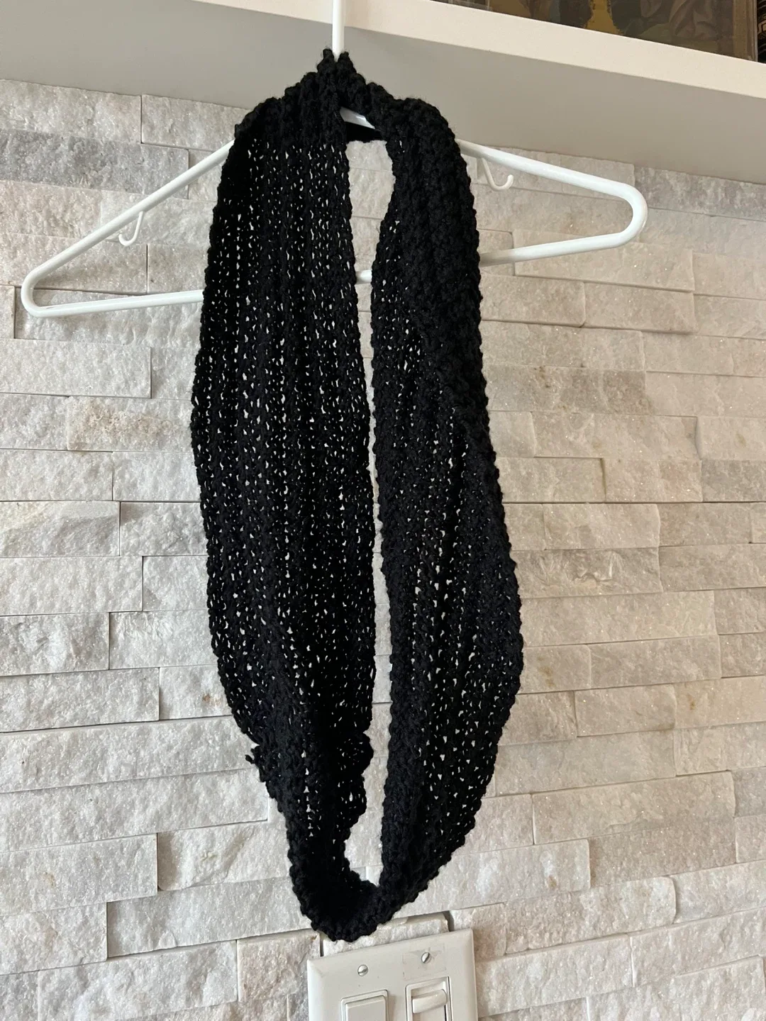 Black Knit Infinity Scarf (for Youth) image indicator(6)