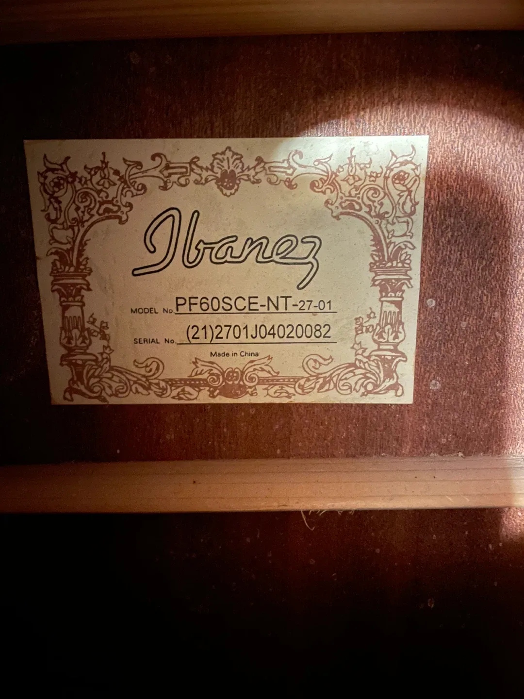 Ibanez PF60SCE-NT Acoustic-Electric Guitar image indicator(3)