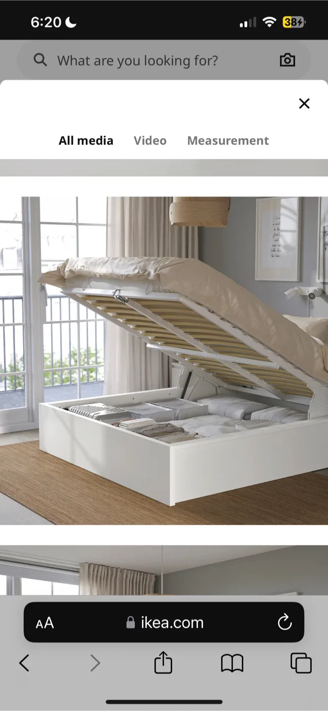 Ikea Malm Bed - Double/Full size with Storage image indicator(3)