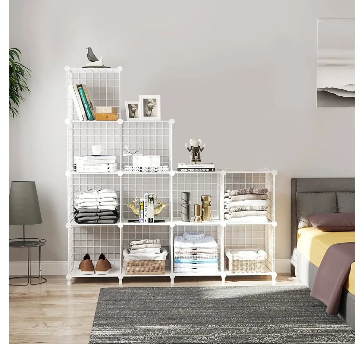 11 White Wire Cube Storage Shelf thumbnail