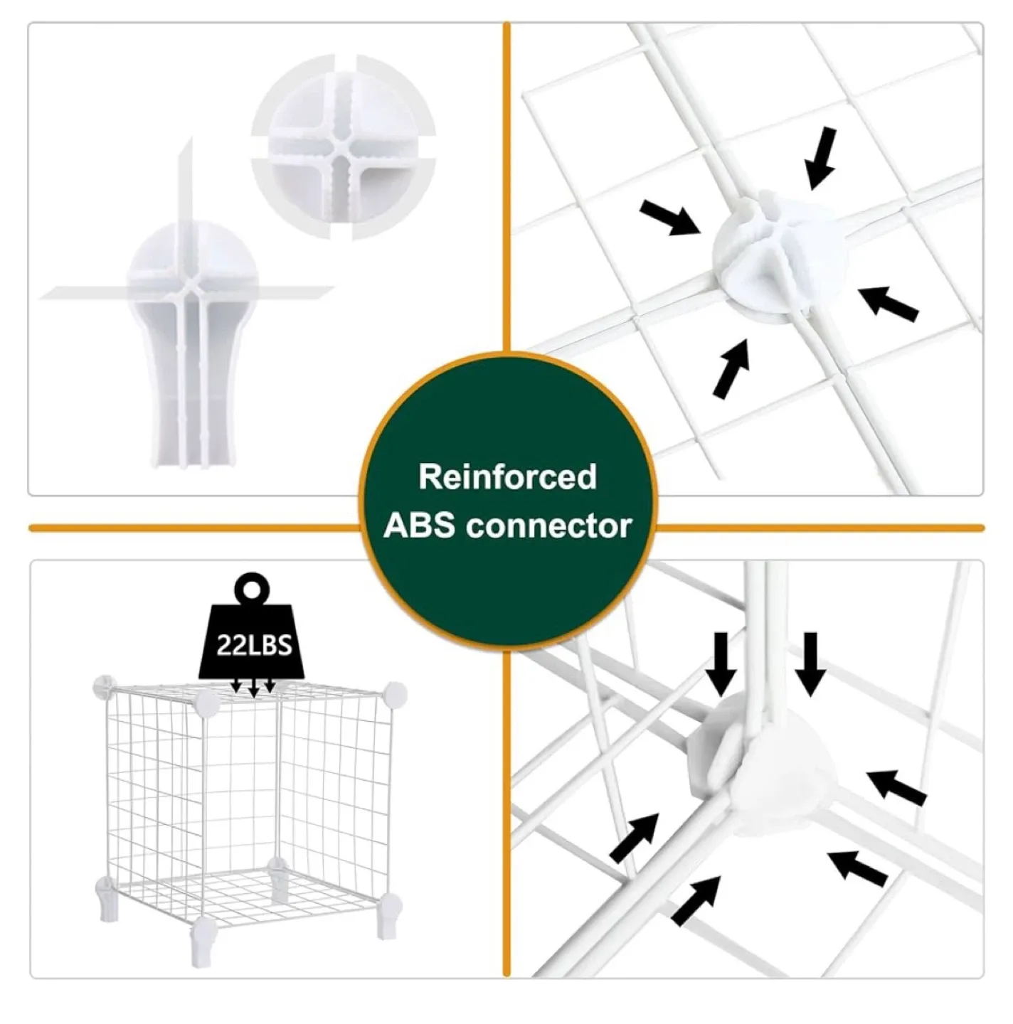 11 White Wire Cube Storage Shelf image indicator(3)