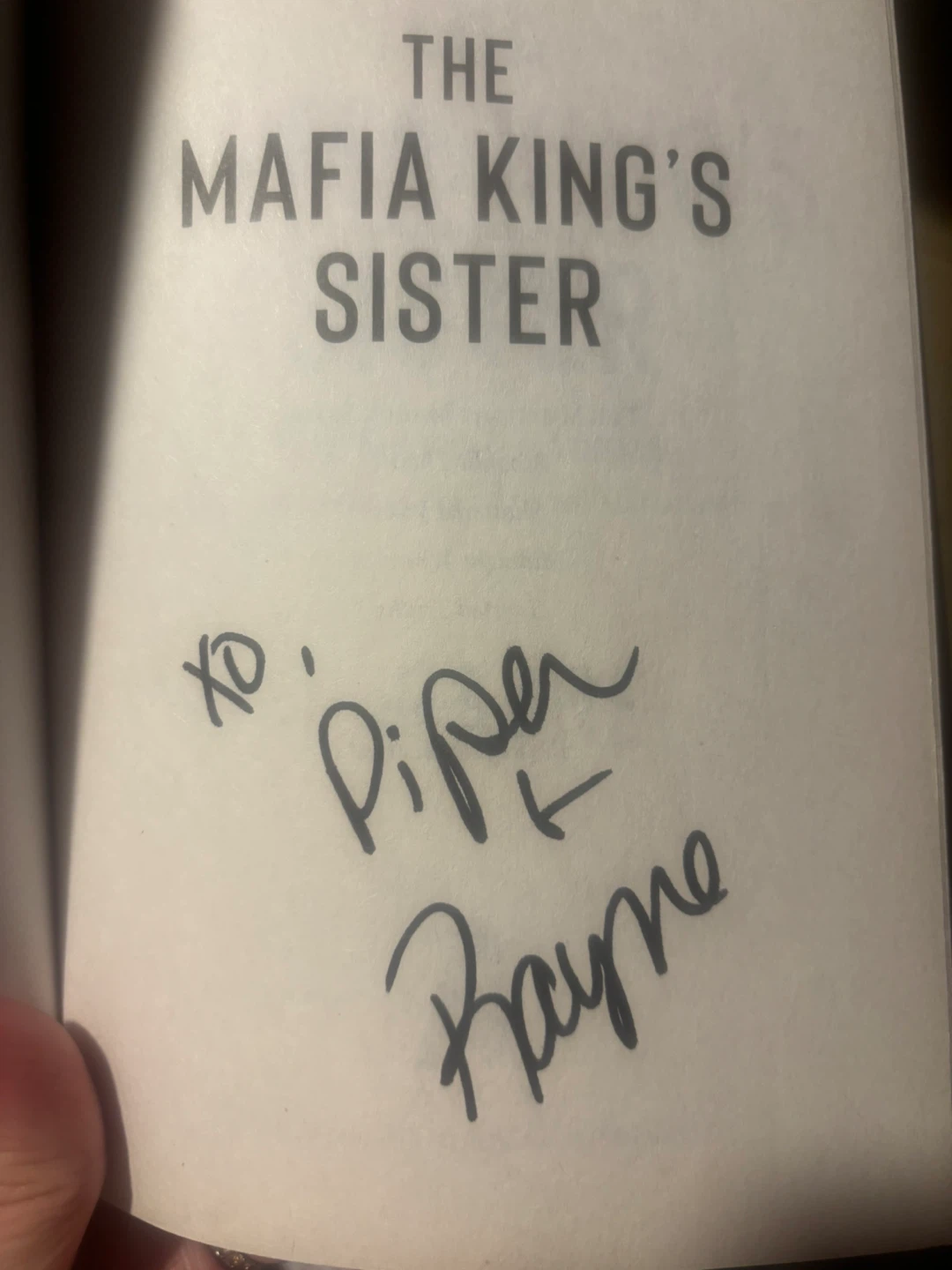 SIGNED The Mafia King's Sister by P. Rayne - photo 2