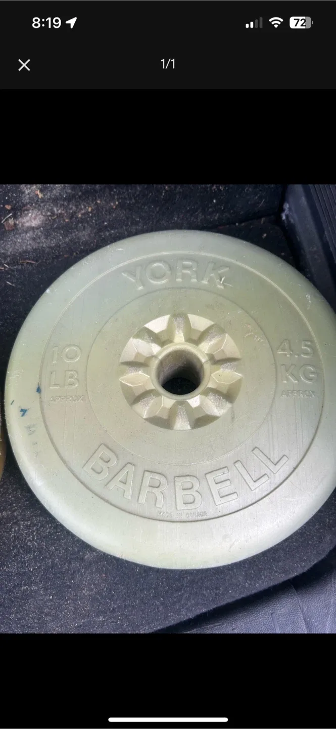 York Barbell 10 LB Weight Plate