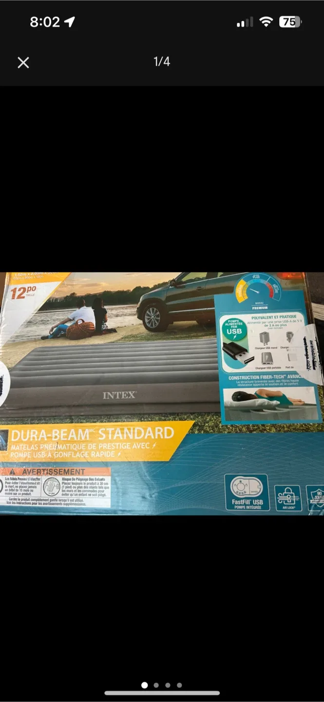 Intex Dura-Beam Standard Air Mattress - New