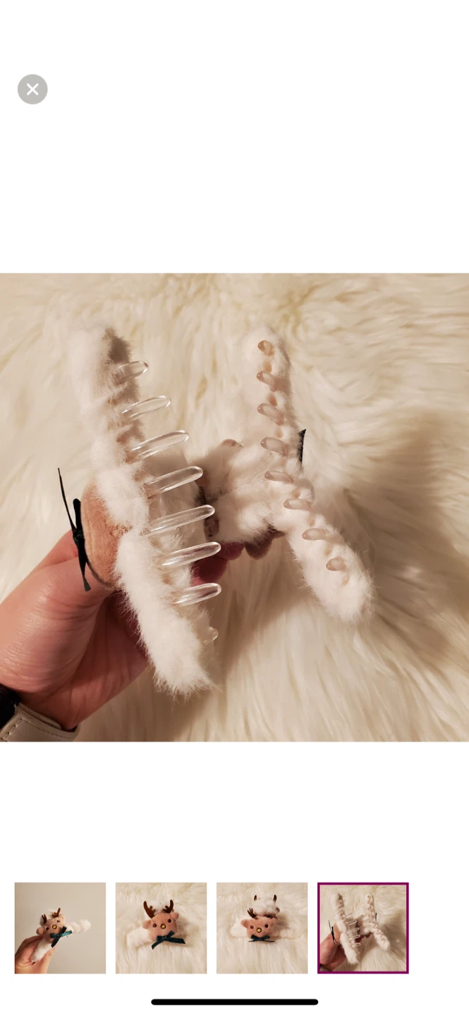 Reindeer Hair Claw Clip - Cute Accessory! - photo 2