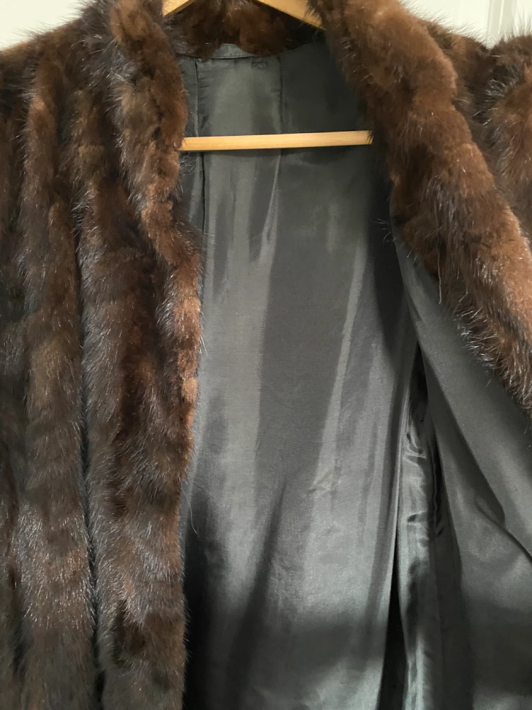 Mink coat, full length mahogany color - photo 4