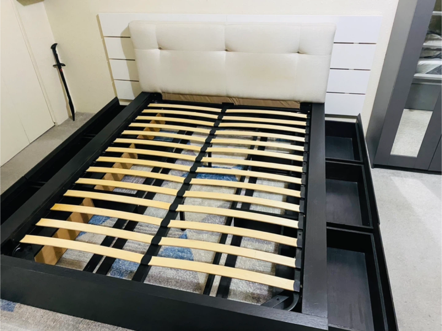 Queen Bed Frame with 6 Storage drawers - photo 3