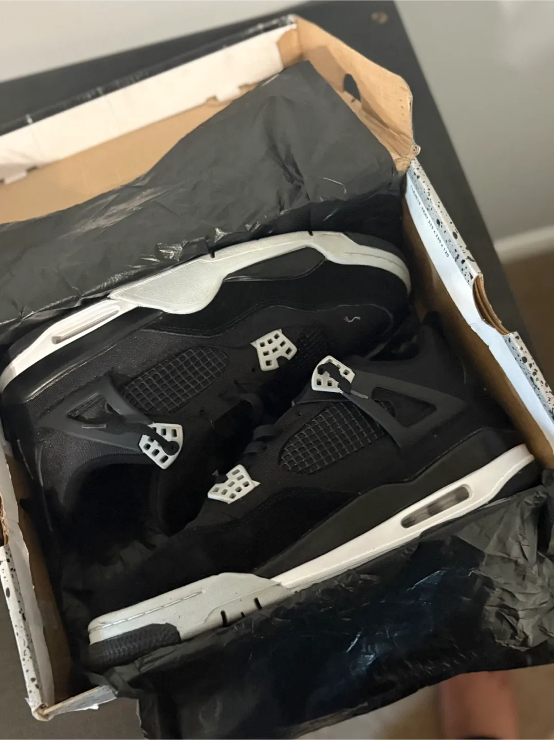 Jordan 4 Retro (black canvas) image indicator(4)