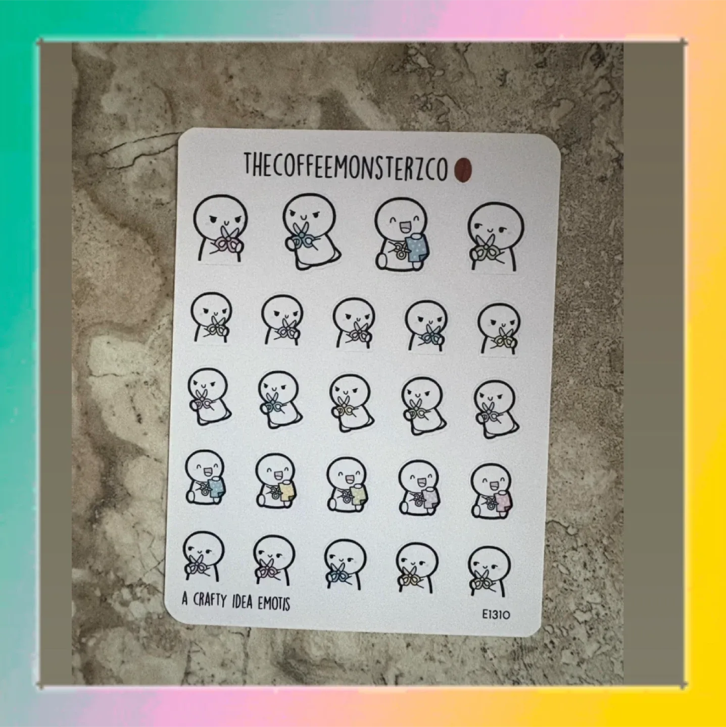 The Coffee Monsterz Co Stickers (TCMC) - A Crafty Ideas Emotis thumbnail