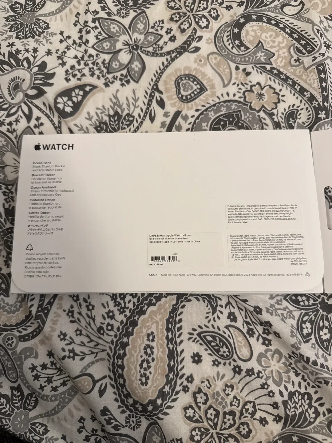 New Apple Watch 49mm Ocean Band - Blue image indicator(3)