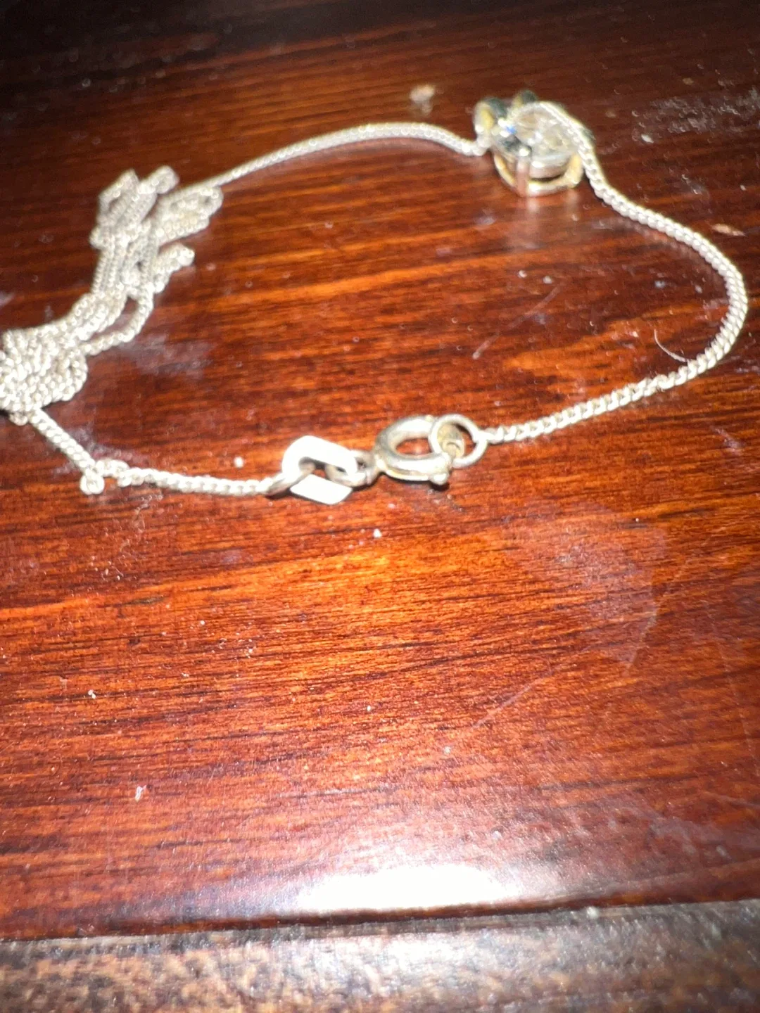 Silver Necklace with Stone Pendant image indicator(8)