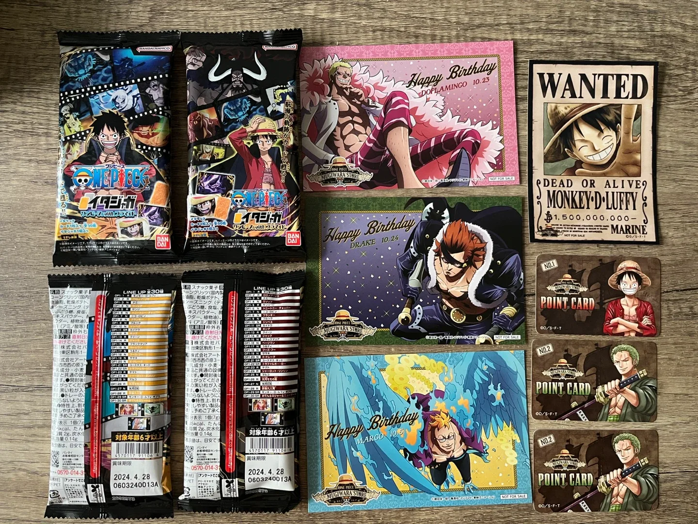 One Piece Metallic Cards & Promo Items (NEW)