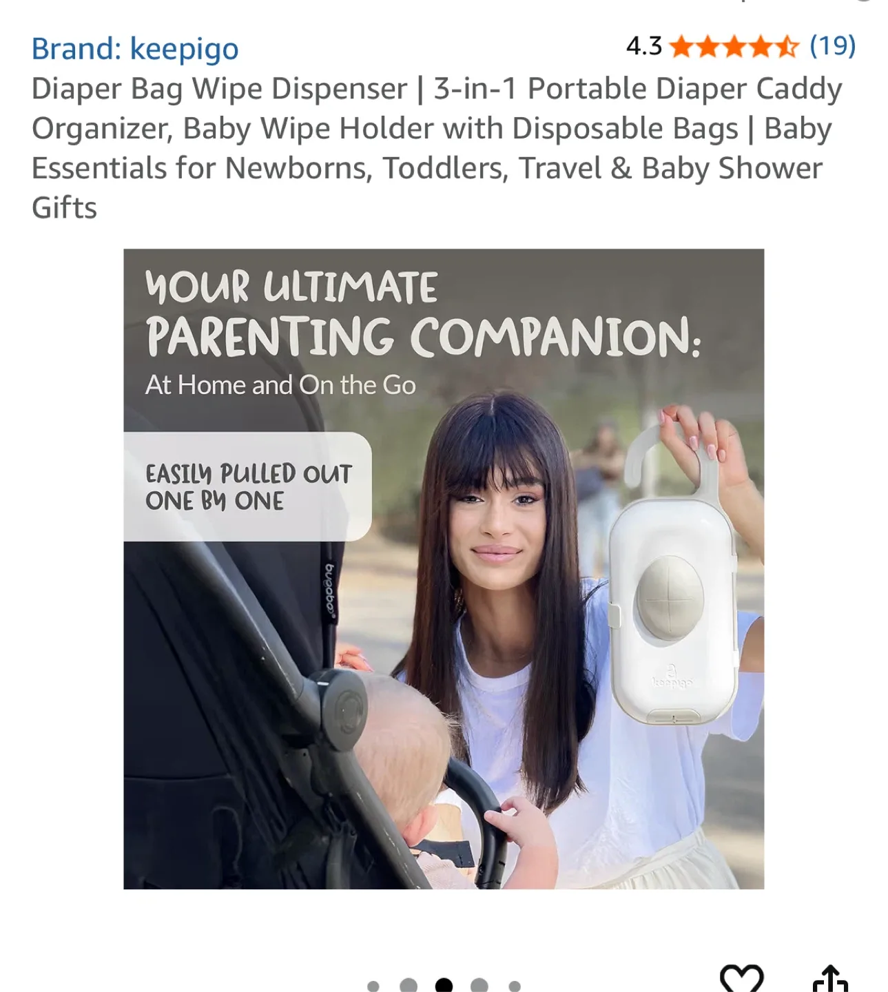 Keepigo Diaper Bag Wipe Dispenser - Portable Caddy image indicator(4)