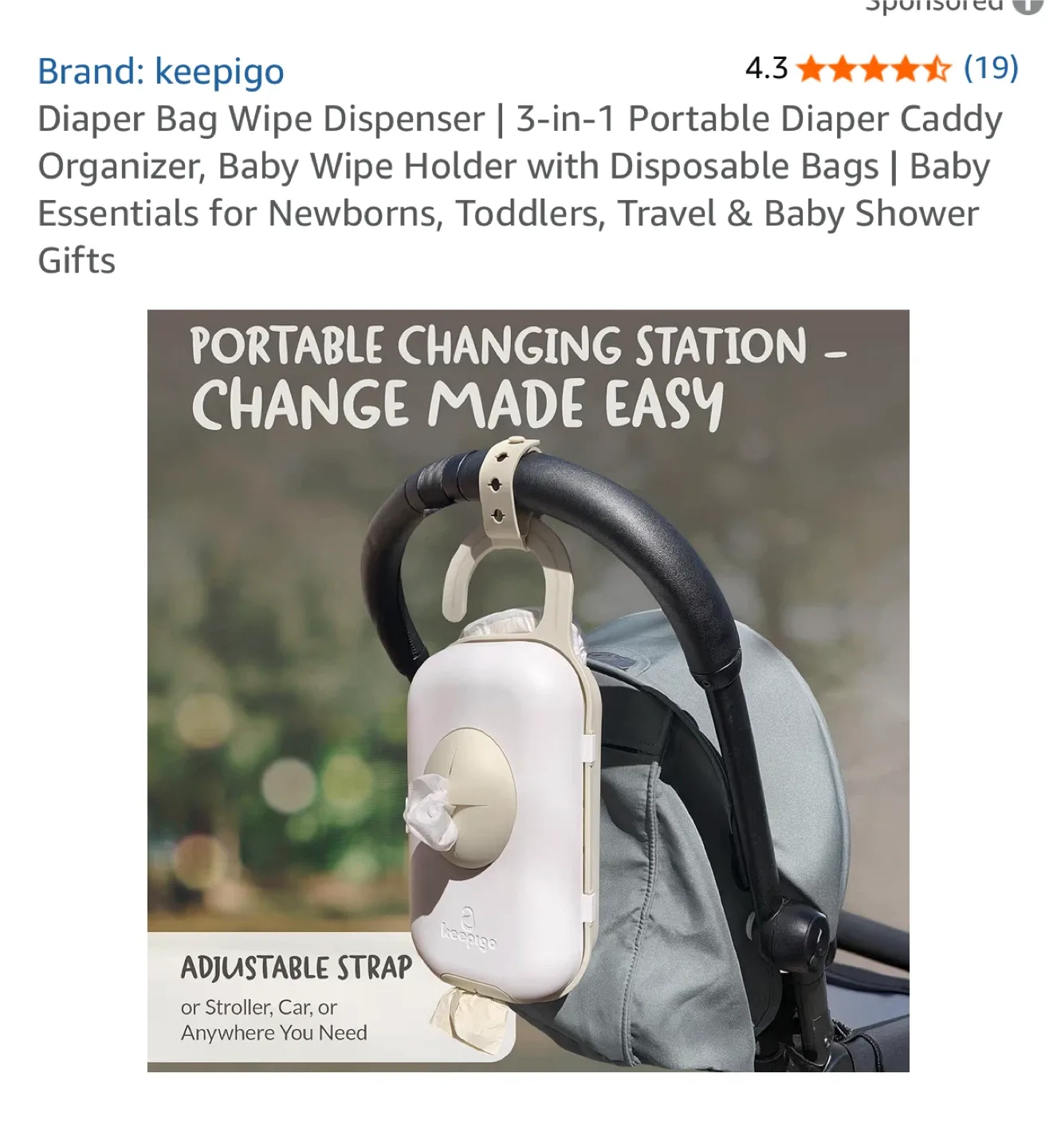Keepigo Diaper Bag Wipe Dispenser - Portable Caddy image indicator(5)