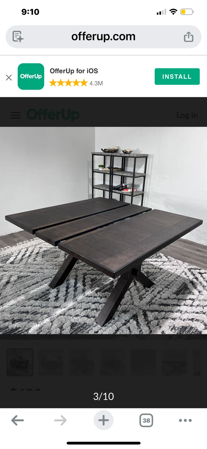 Extendable Dark Wood Dining Table - photo 5