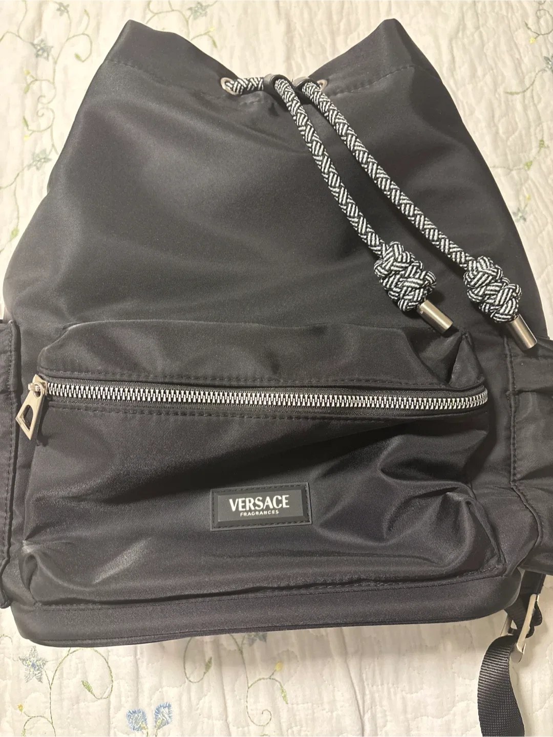 Versace Fragrances Black Backpack