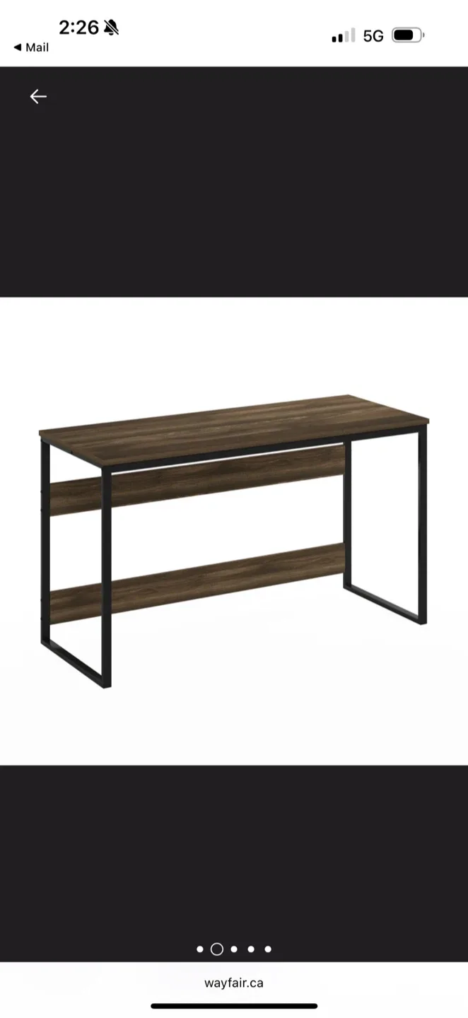 Desk, Brown/Black, 52" Wide image indicator(4)