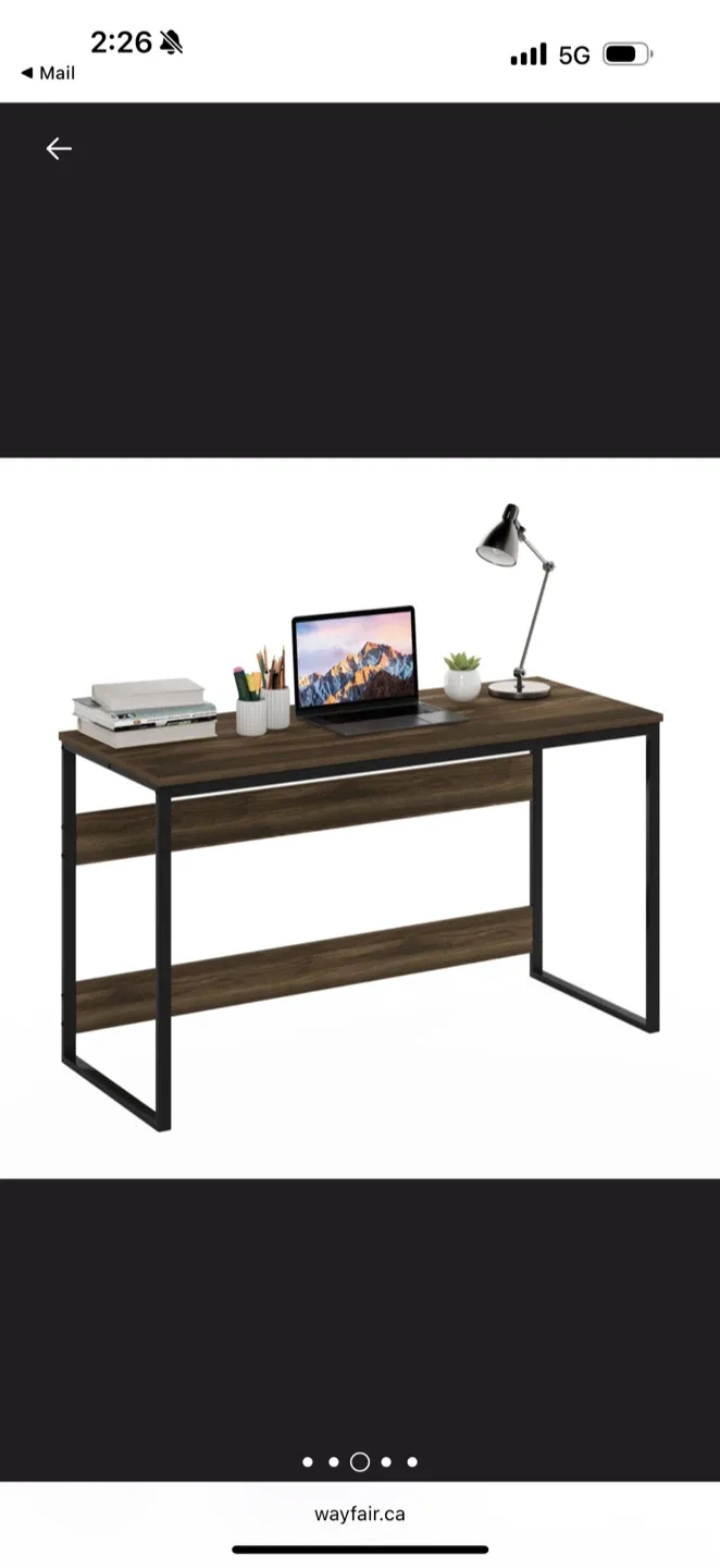 Desk, Brown/Black, 52" Wide image indicator(3)