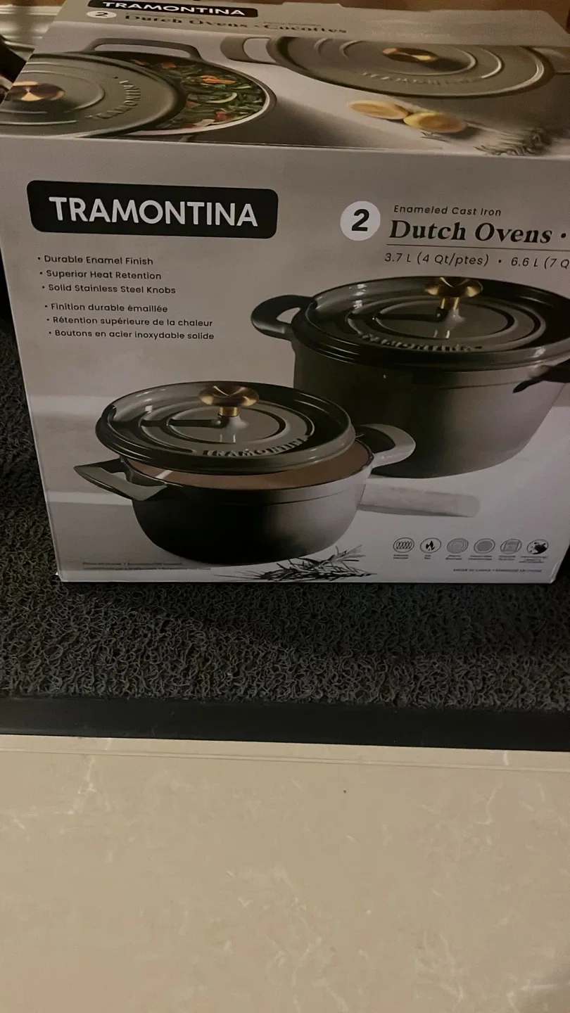 Tramontina Enameled Cast Iron Dutch Oven Set image indicator(2)