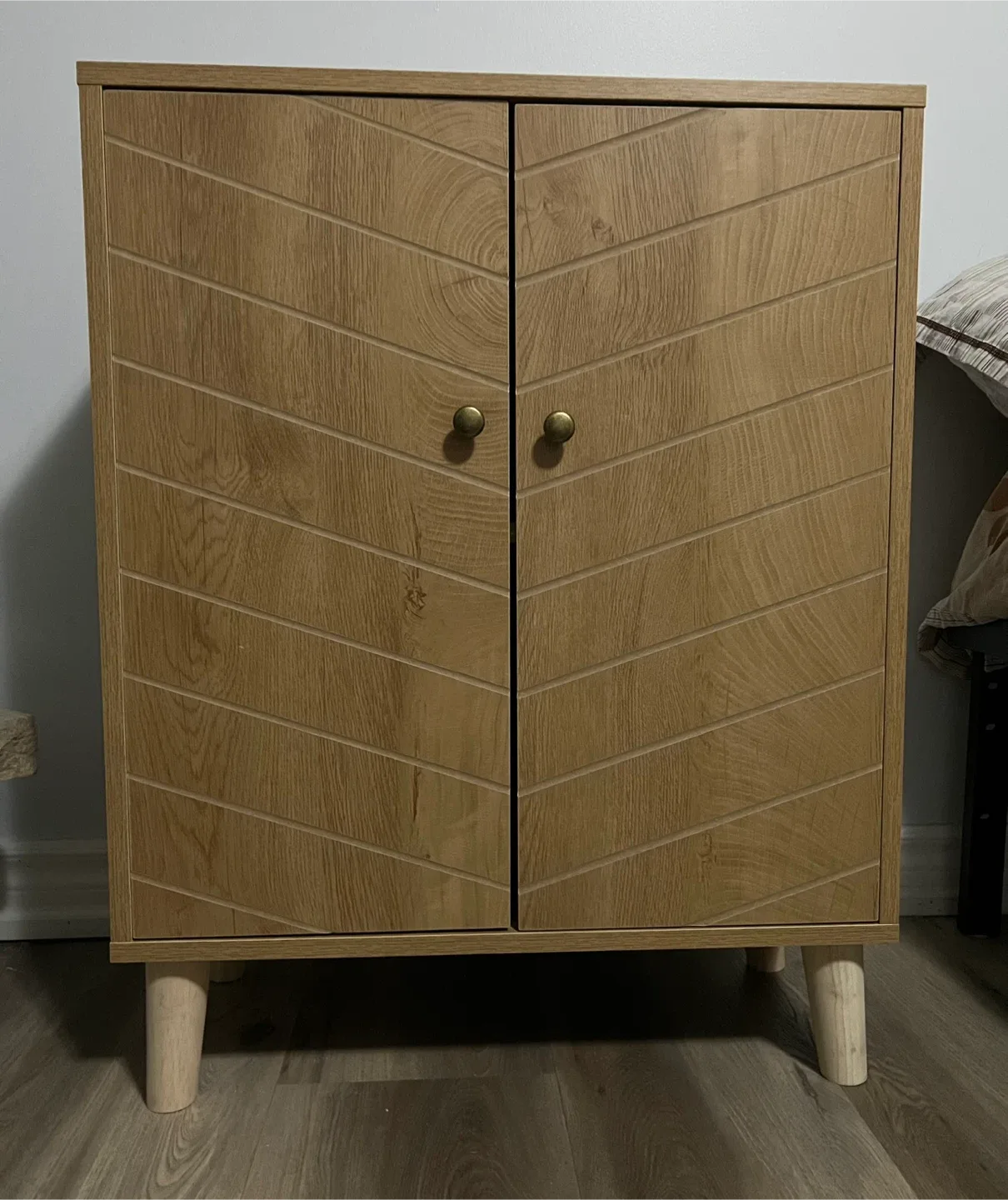 Wooden Cabinet with Chevron Pattern image indicator(2)