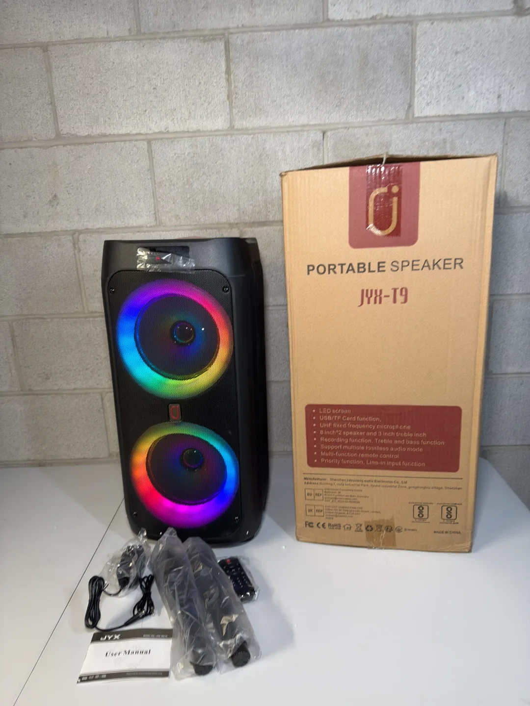 JYX Karaoke Machine with 2 Wireless Microphones thumbnail