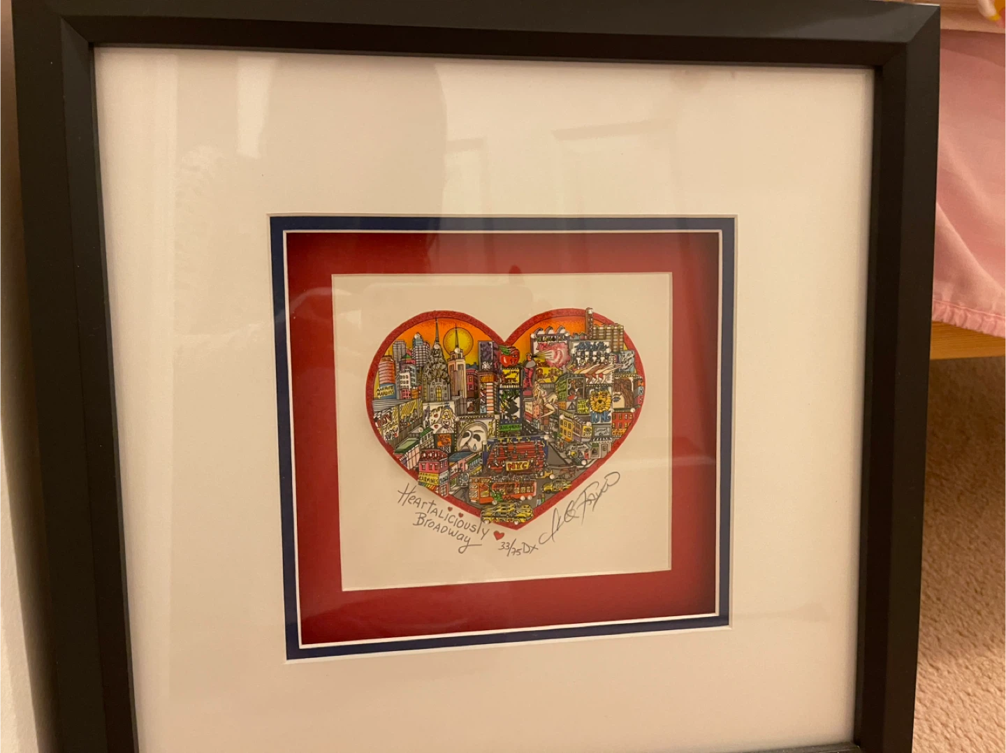 3D limited edition Heartaliciously Broadway Framed Art