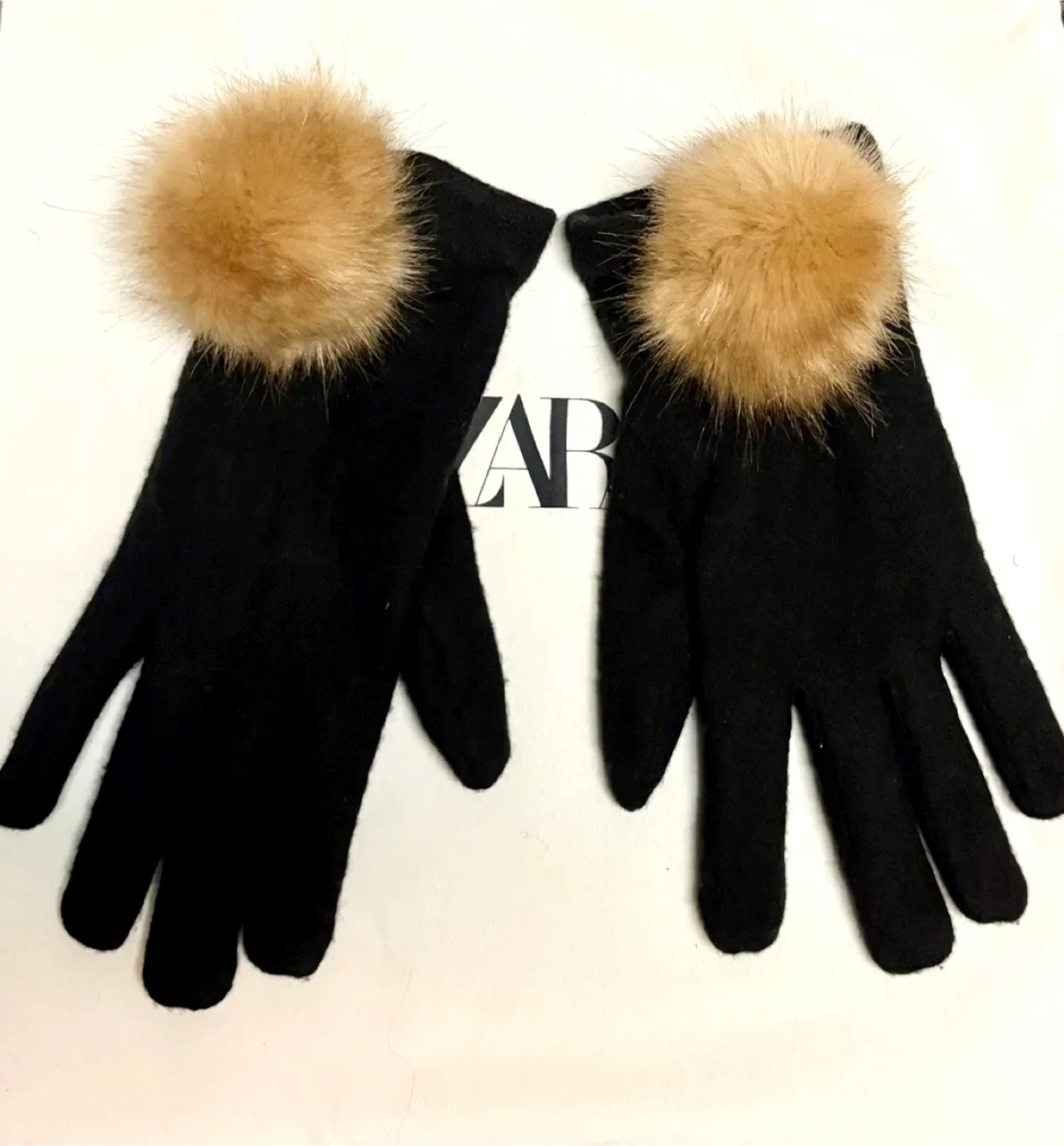 Zara Accessories Black Wool Blend Gloves (brand new ) thumbnail