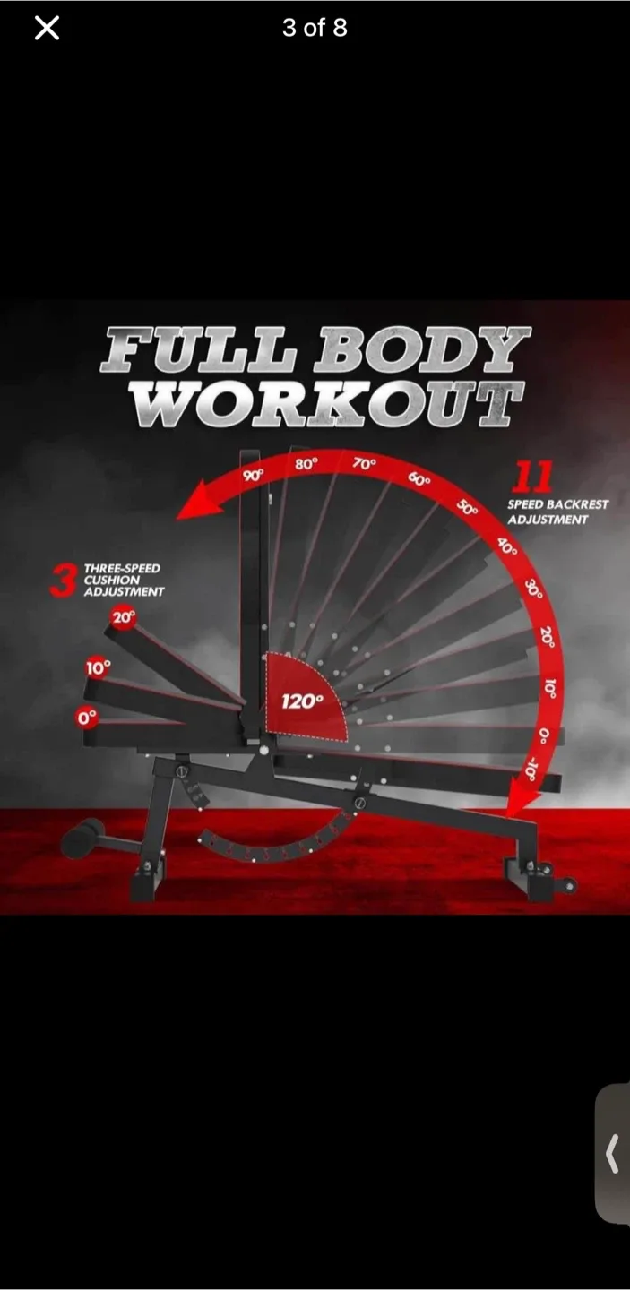 AJMORI Adjustable Weight Bench - Full Body Workout image indicator(3)