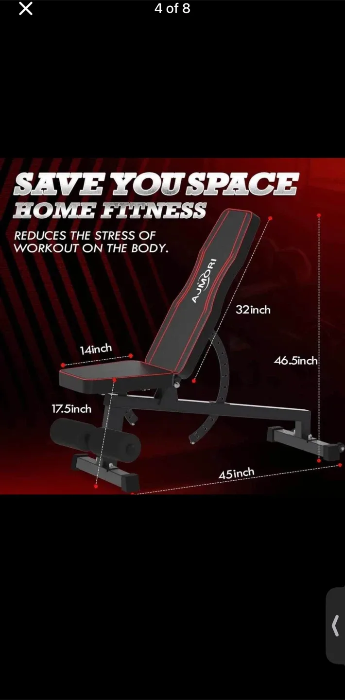 AJMORI Adjustable Weight Bench - Full Body Workout image indicator(4)