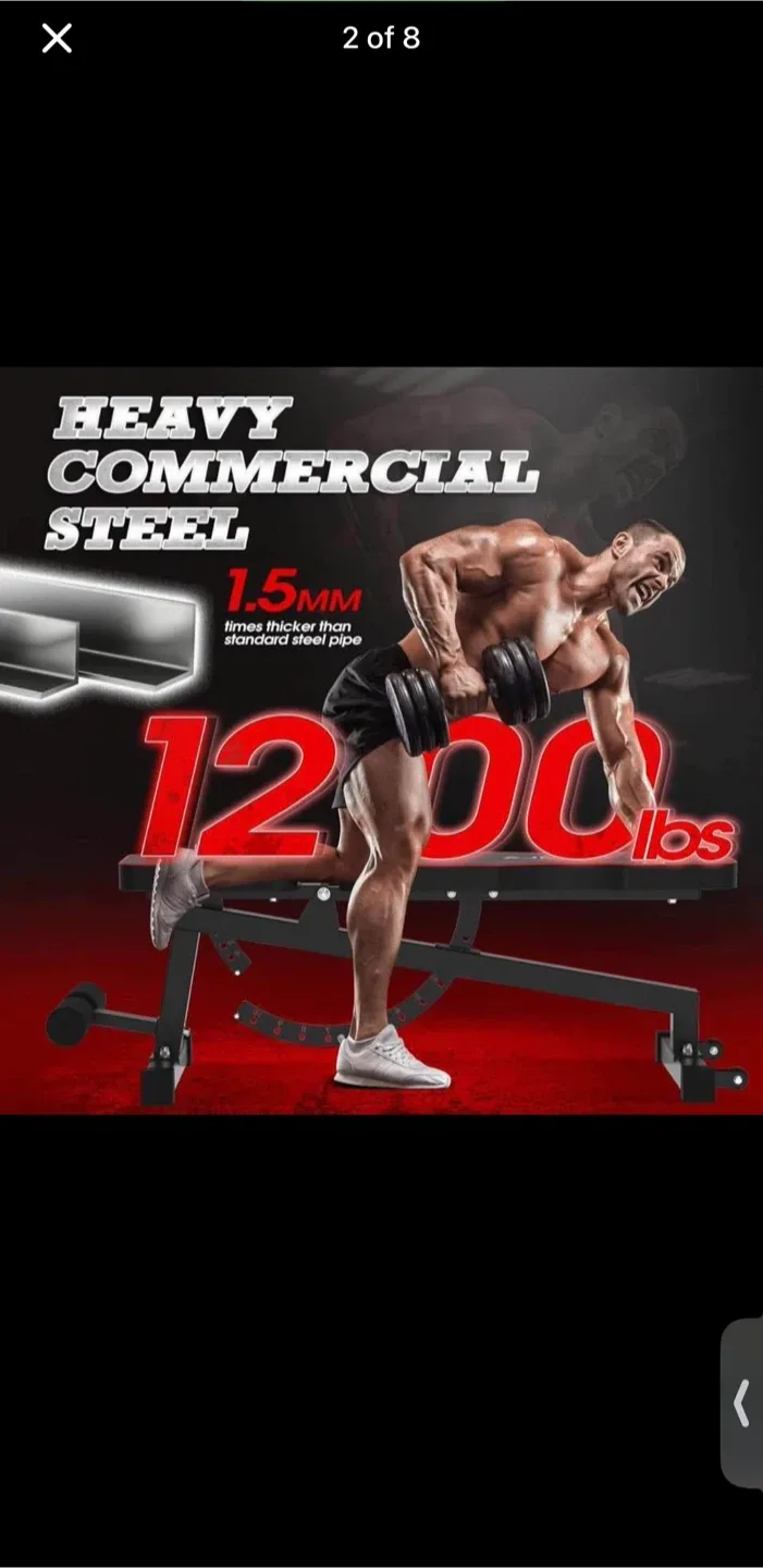 AJMORI Adjustable Weight Bench - Full Body Workout image indicator(2)