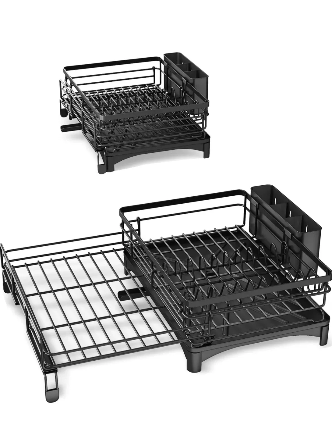 Extendable Dish Drying Rack - Black image indicator(9)