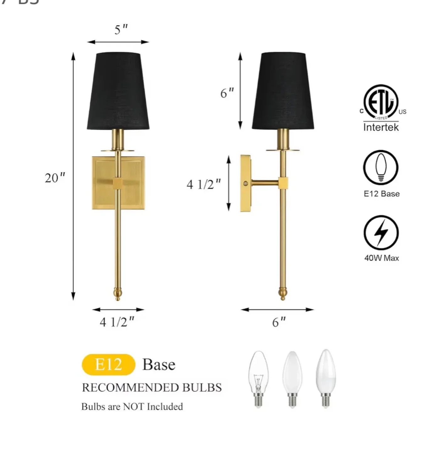 XinBei Brushed Brass Wall Sconce Lighting Set image indicator(5)