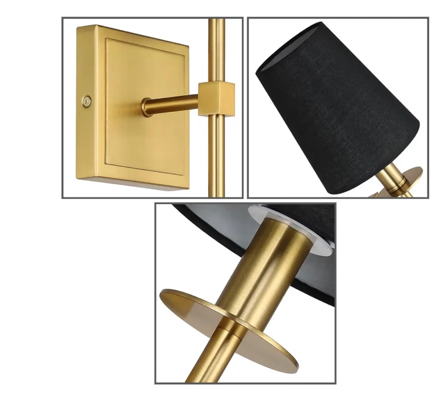 XinBei Brushed Brass Wall Sconce Lighting Set image indicator(7)