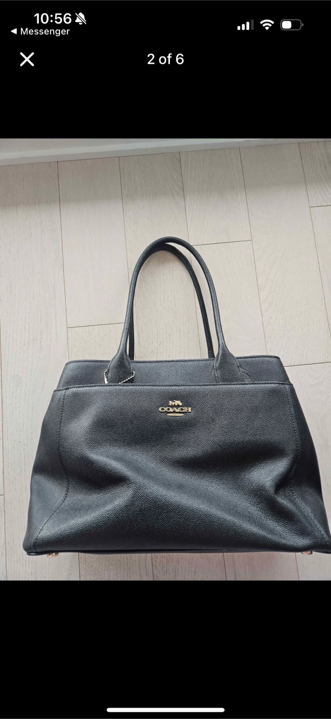 Coach Black Leather Casey Tote