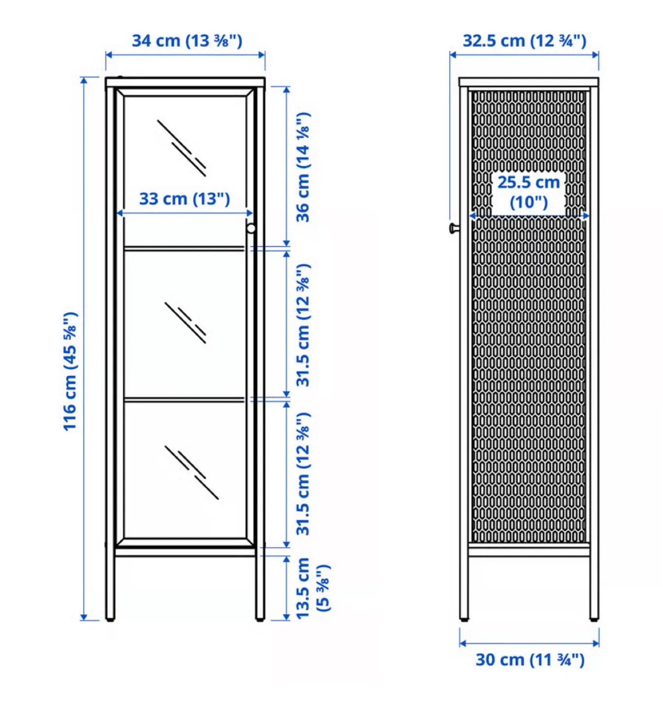 IKEA Baggebo White Glass-door Cabinet image indicator(4)