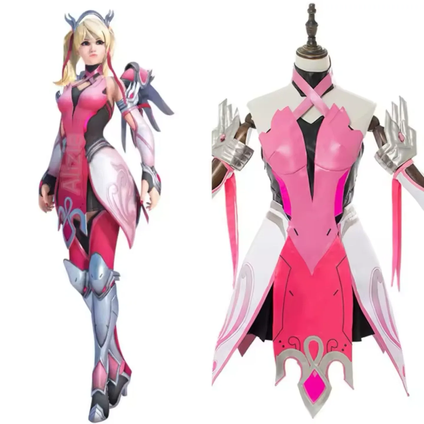 Pink & White Cosplay Costume image indicator(6)