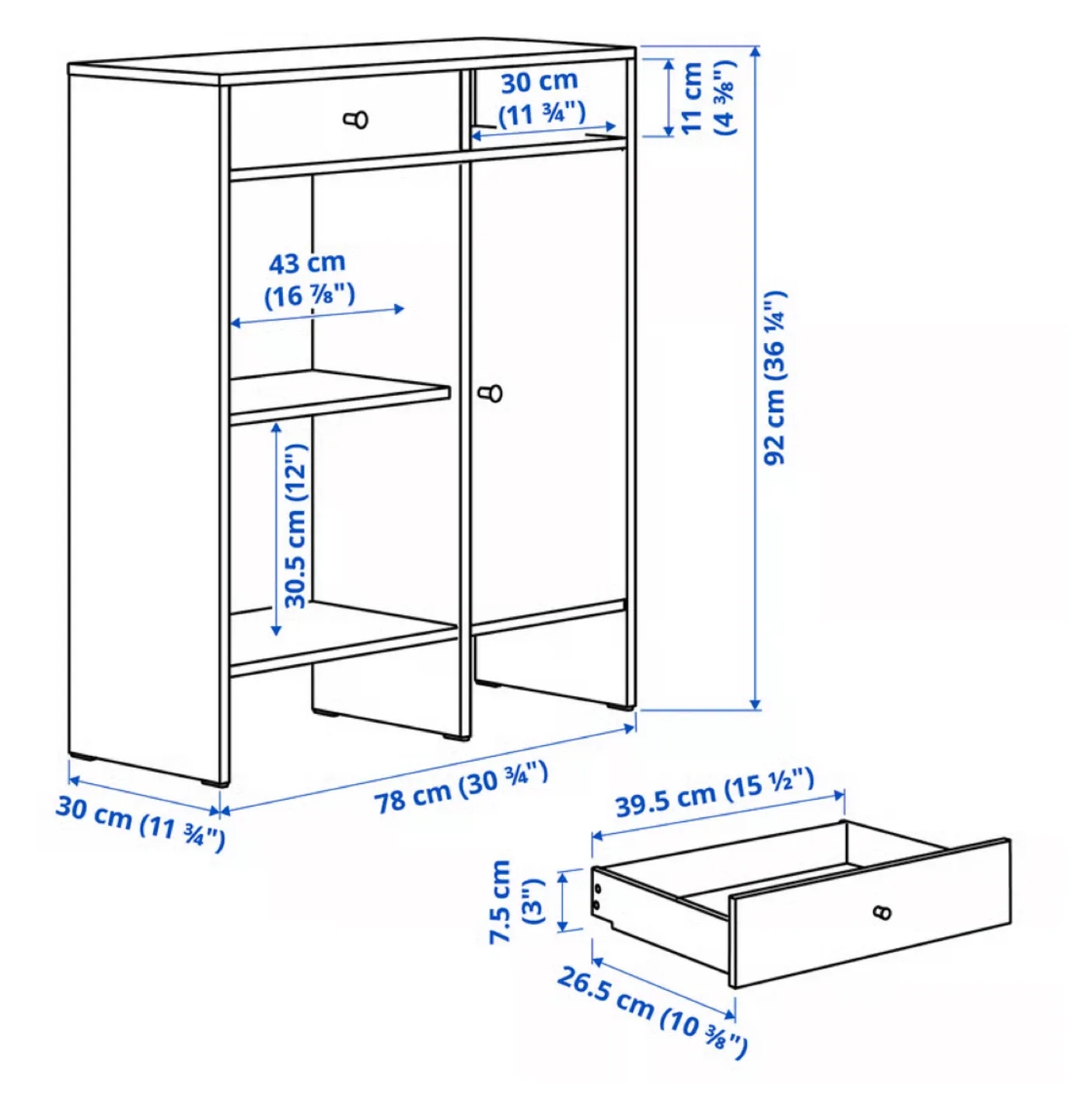 IKEA Hemnes White Hallway Cabinet image indicator(5)