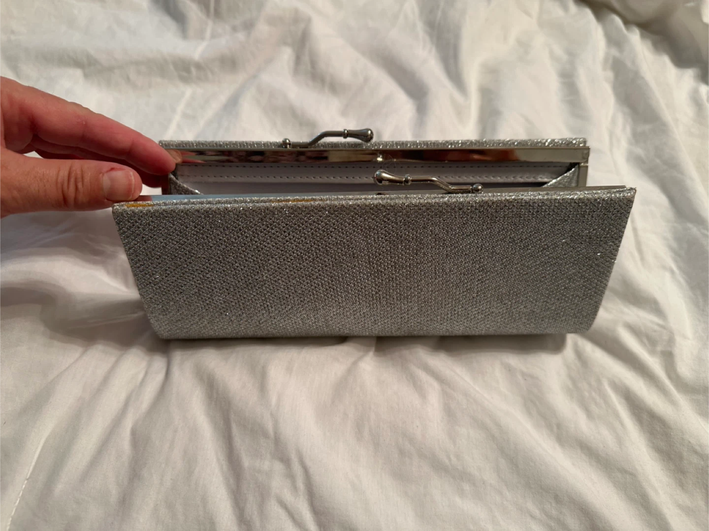 Silver Glitter Clutch Purse - photo 2