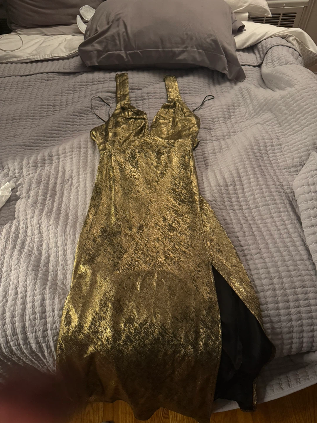 REVOLVE NBD Gold Halter Gown - photo 4