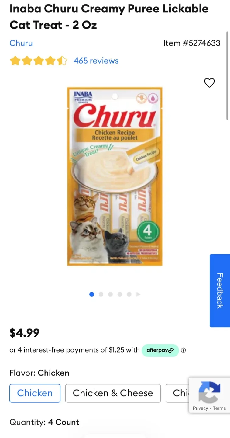 Inaba Churu Creamy Chicken Cat Treats - 29 Packs image indicator(2)