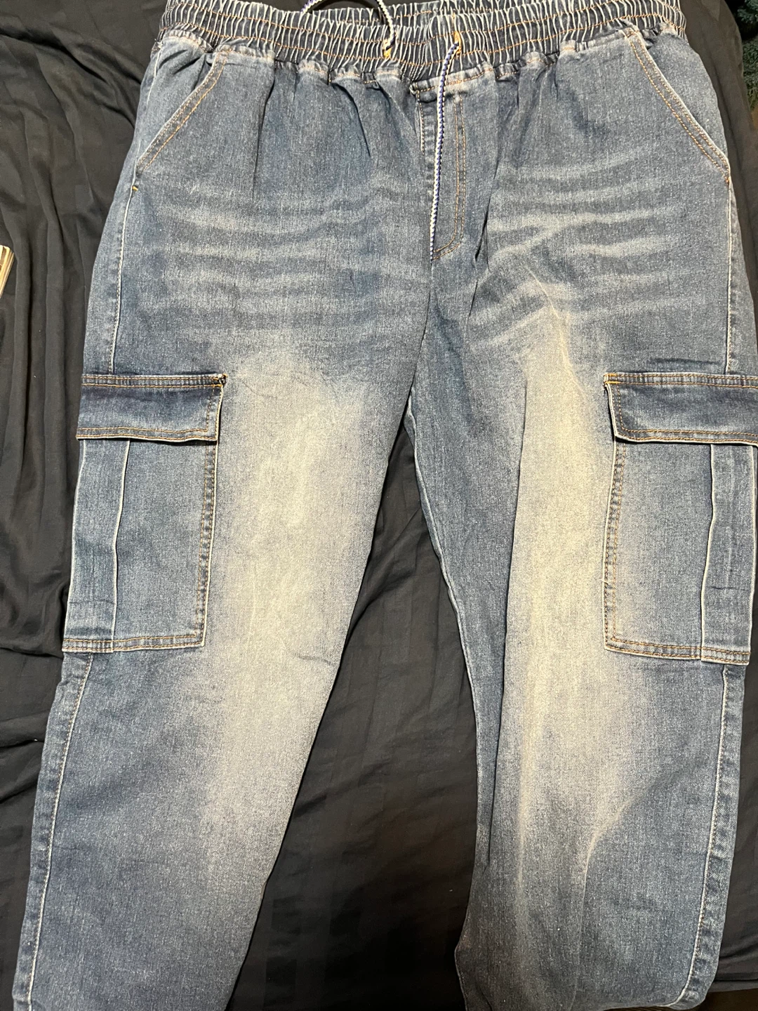 Denim Cargo Pants
