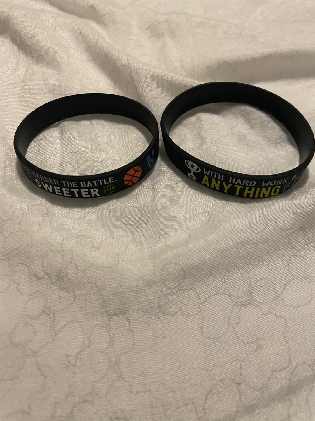 Motivational basketball design Wristbands