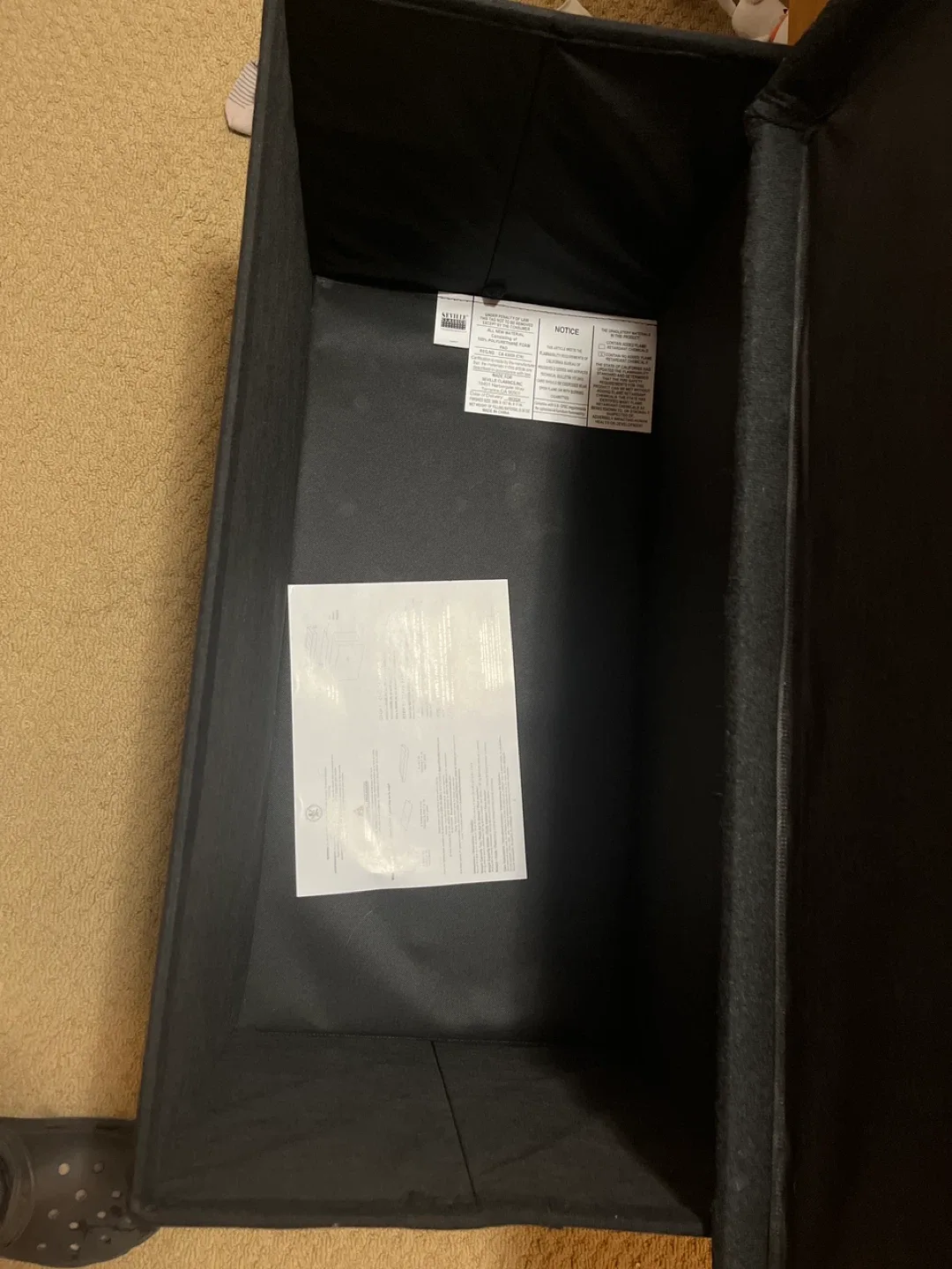 Black Storage Ottoman Bench image indicator(3)